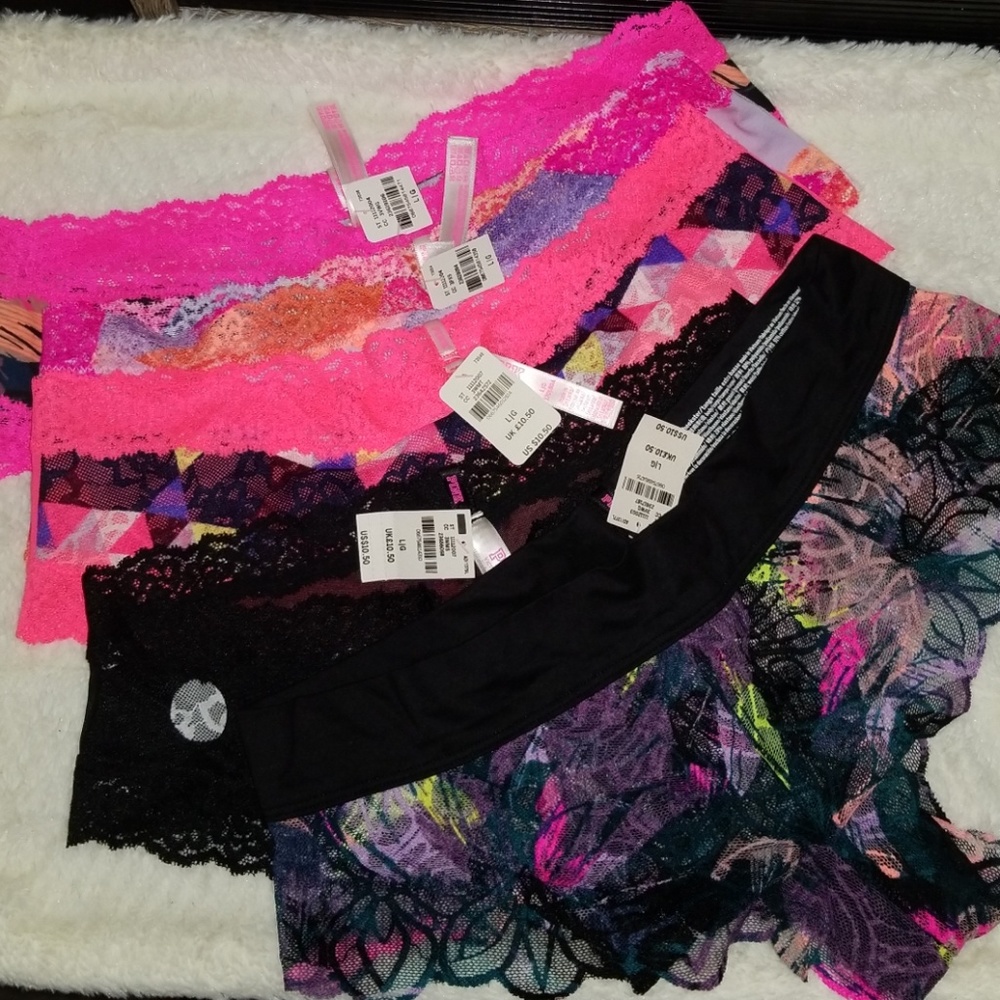 NWT** PINK VS (5) Cheekster Panties